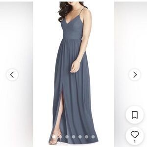 Dessy Collection Blue Maxi Dress Size 0-R